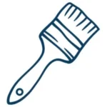 Brush icon representing painting services for Handymasters Painting Co., emphasizing quality interior and exterior painting solutions.