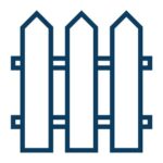 Fence painting icon representing professional services for enhancing curb appeal and durability.