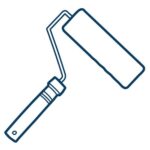 Painter roller icon representing Handymasters Painting Co.'s painting services for interior and exterior projects.