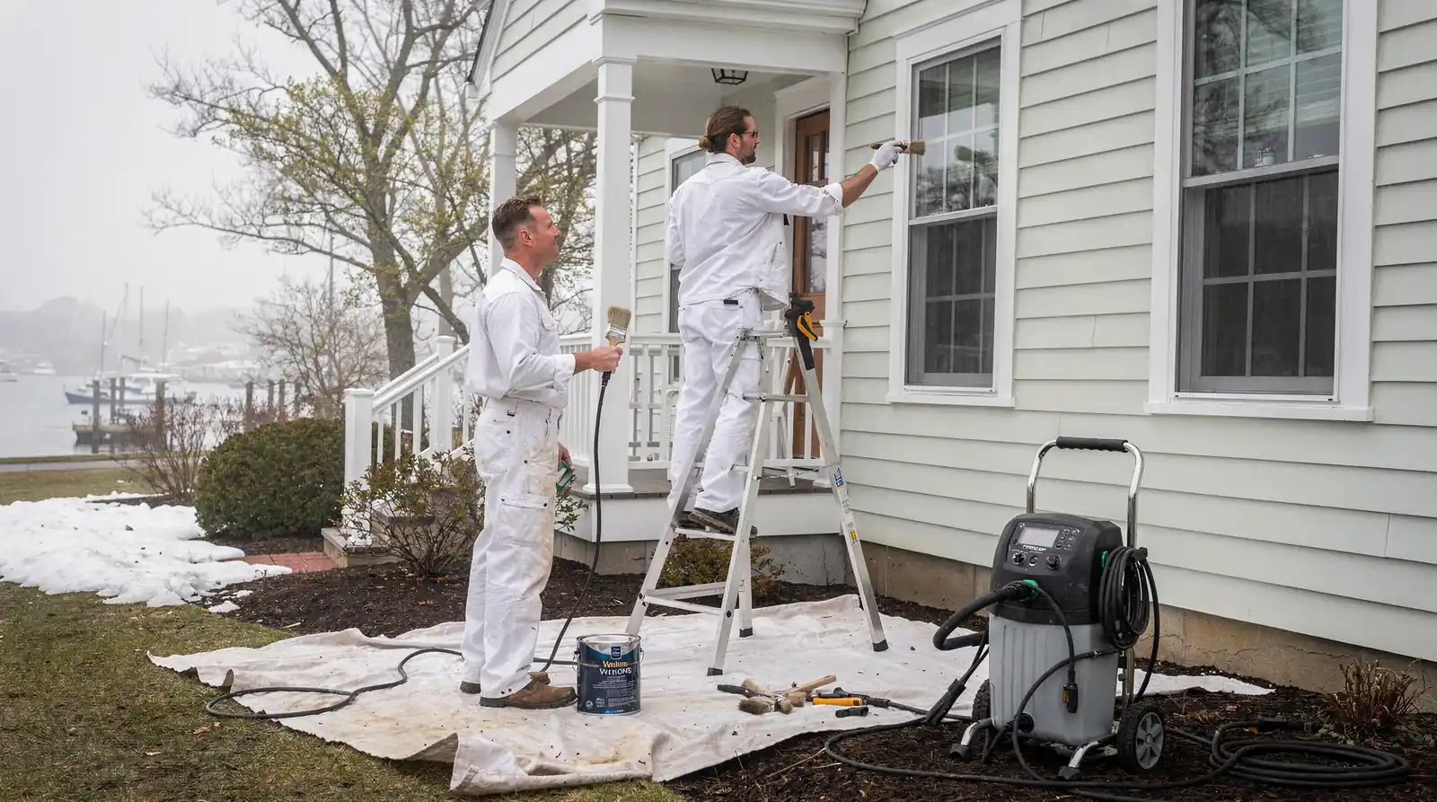 Coastal humidity and salt air along the Seacoast affect how long exterior paint holds up