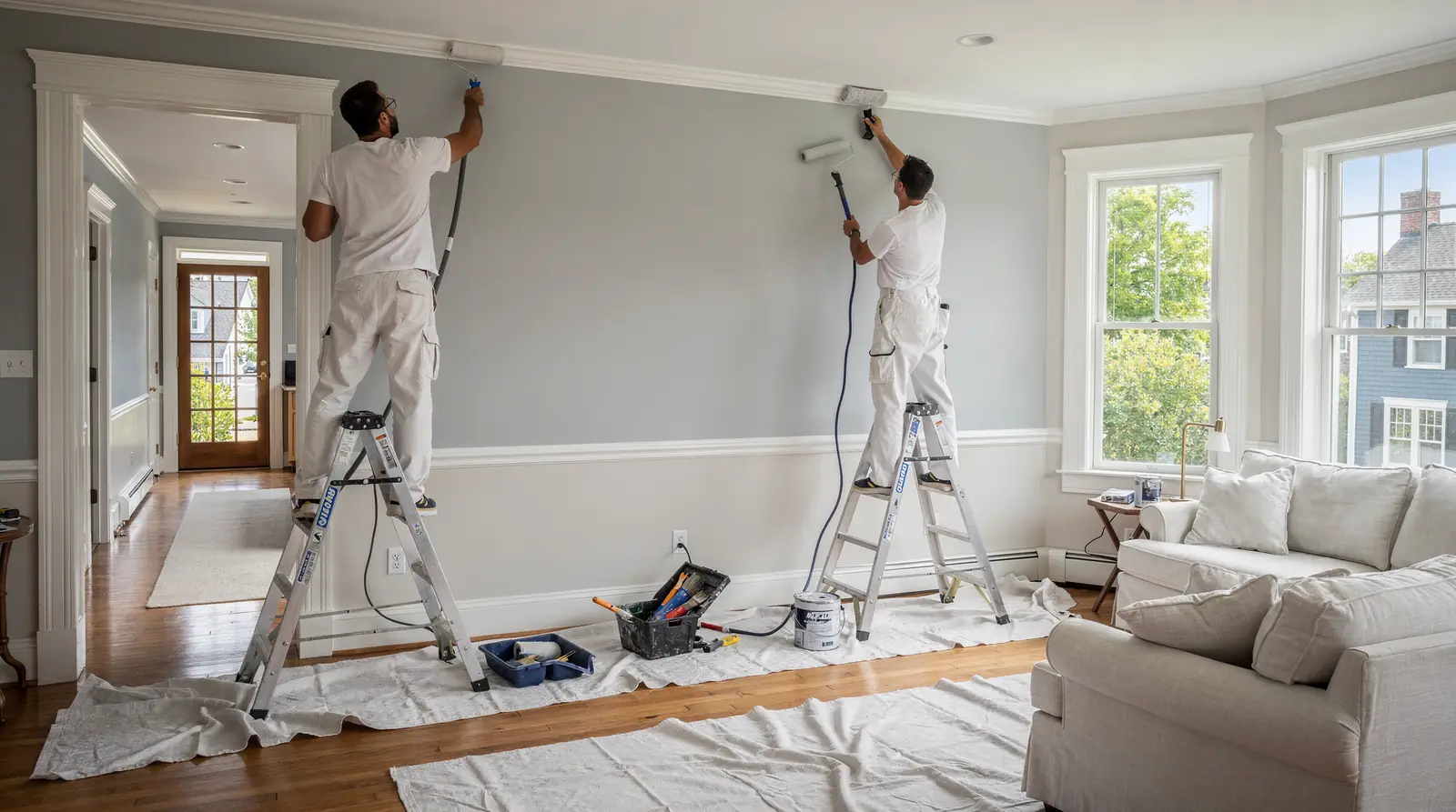 A typical whole-home interior repaint runs between roughly $1,000 and $3,000, with individual room price